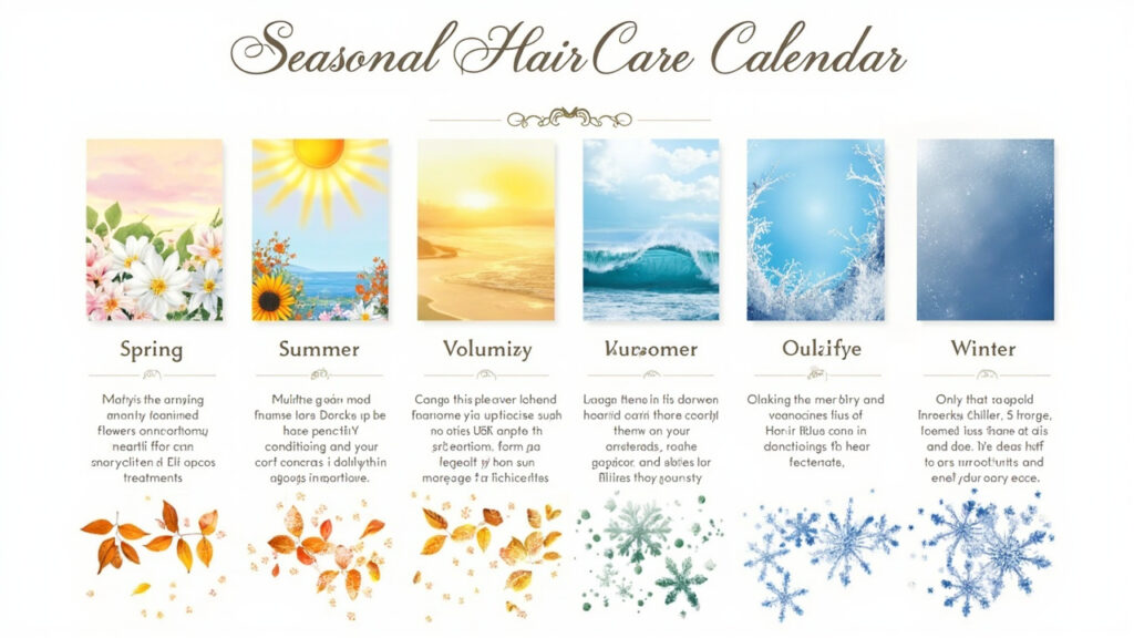 Calendrier capillaire saisonnier : routines pour printemps, été, automne et hiver
